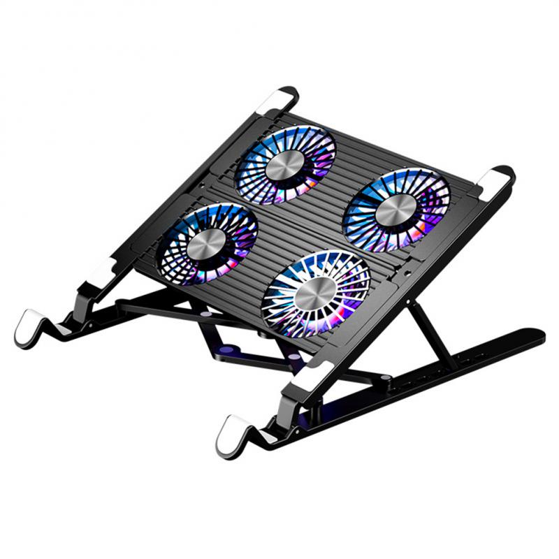 Gaming Cooler Laptop Stand Foldable Laptop Cooling Pad With 2/4 Fan Silent For Macbook Laptop Cooler Notebook Accessories LOL OW