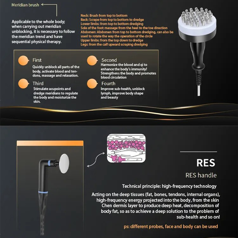 Factory Supply 448k Facial Body tightening 6 Handles relieve pains muscle massager sculptures machine