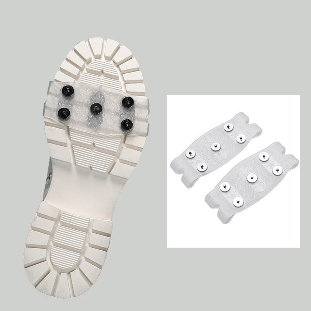 Ice Grips Cleats 5 Studs Snow Shoes Cover Anti-Skid Walking Shoes Spike Wear Resistant for Snow Walking Winter Outdoor Equipment
