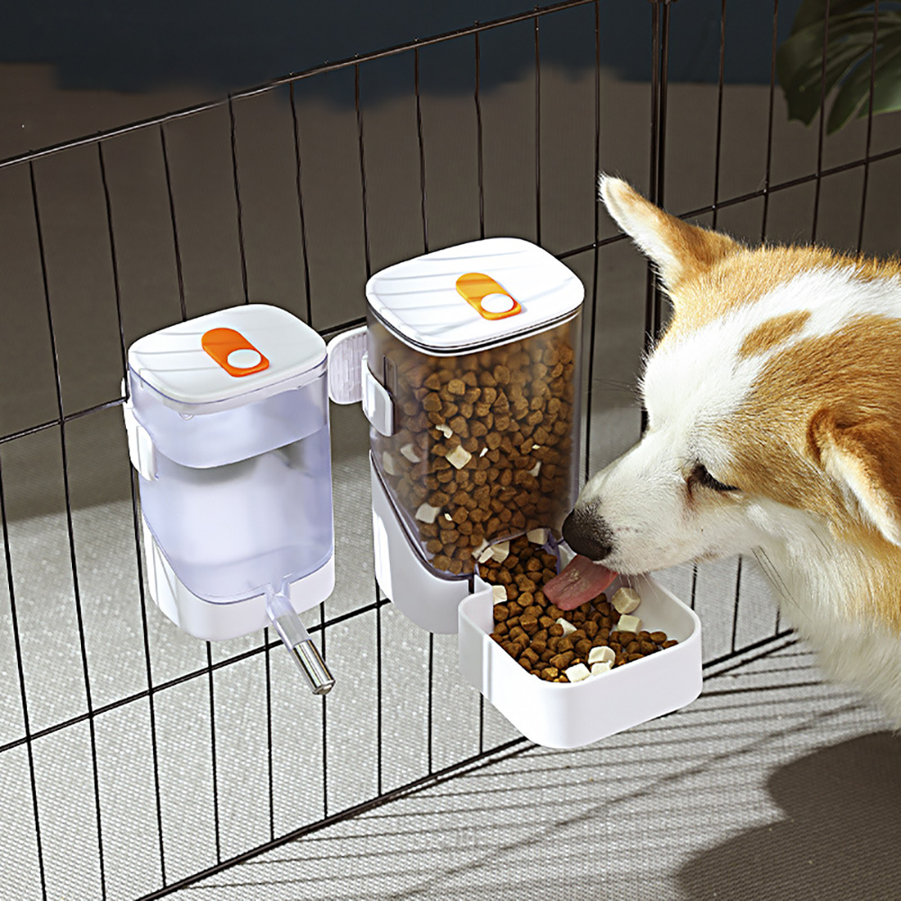 Hanging Automatic Pet Food Water Dispenser Pet Feeder and Waterer Cage Cat Food Bowl Dog Feeding Station for Chinchilla Hedgehog