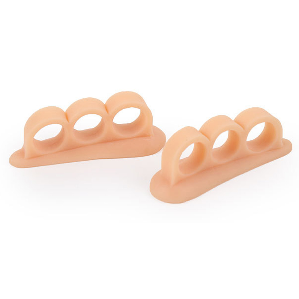 3-Hole Ergonomic Toe Straightener Silicone Toe Varus Corretcor Elastic Bent Toes Straightener Soft for Foot Pain Relief smile