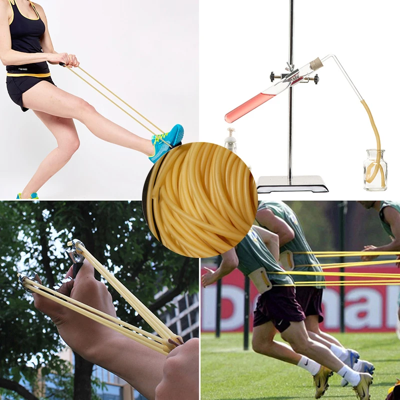 1/10/30M Slingshot Catapult Nature Latex Rubber Hoses ID 1.6 ~ 9mm Beige Surgical Medical Tube Yellow Elastic Rubber Band