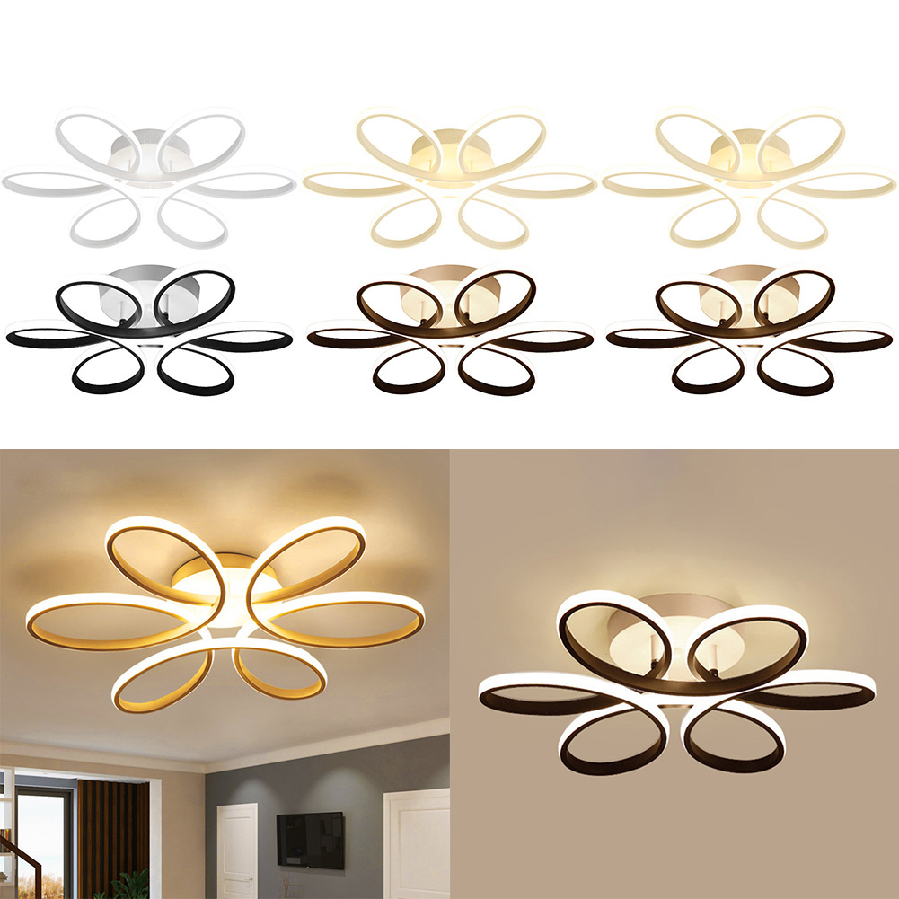LED 12W Chandelier Modern Household Style Ceiling Lamp Three Colors Flower Design Ceiling Lights Super Bright for Corridor Stair smile