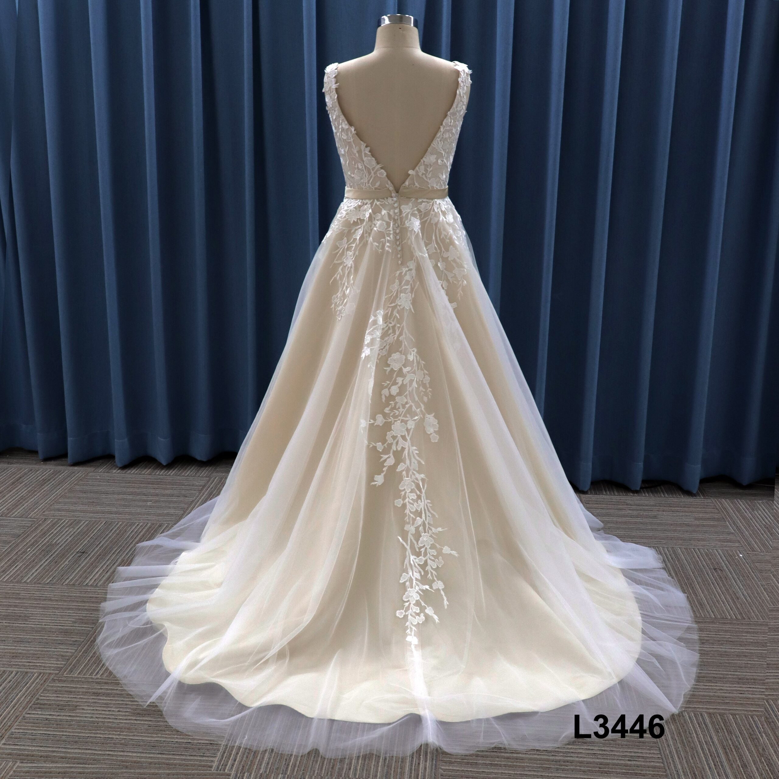 Gorgeous Mermaid Floral Lace Appliques Wedding Dresses with Detachable Train Off the Shoulder Castle Wedding Gowns 04