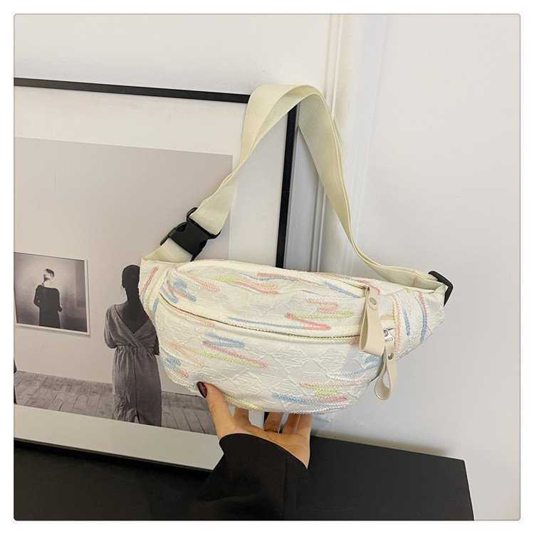 Leisure bag for women new crossbody bag, summer sports minimalist chest bag, minimalist forest series Korean version mobile waist bag