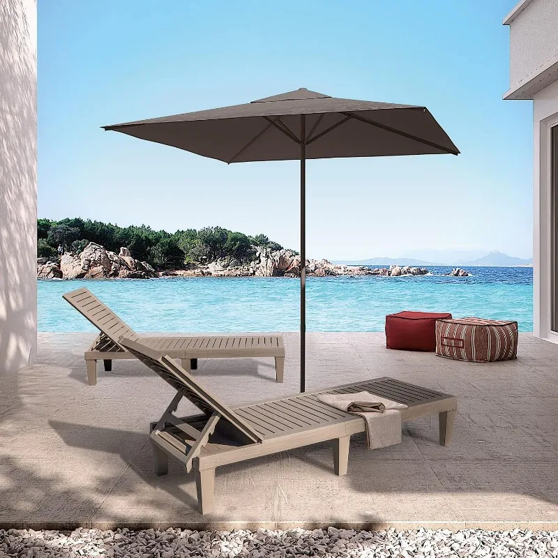 Homall Outdoor Chaise Lounge Chairs Set of 2 Quick Assembly u0026 Waterproof u0026 Lightweight Loungers with Adjustable Back