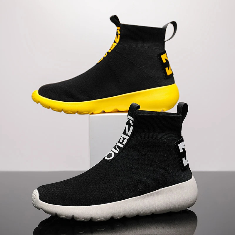 Men Casual Shoes Lightweight Sock Sneakers Breathable Mesh Walking Footwear Men Comfort Four Seasons Shoes Zapatillas Hombre