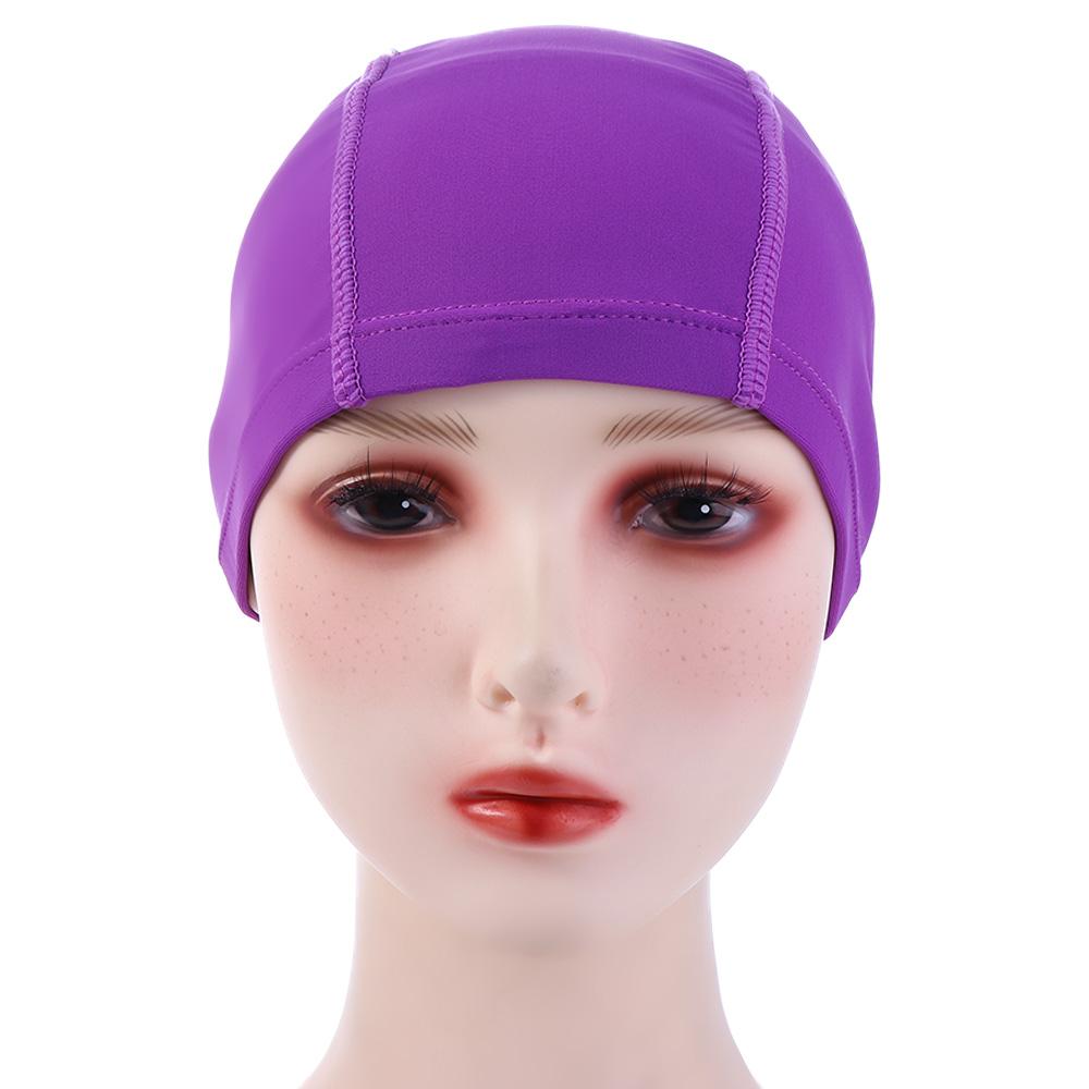 Adults Men Color Solid Women Turban Water Sport Ultrathin Protect Ears Swimming Cap ddmysmile Bathing Caps Pool Hat Swimming Hat Smile