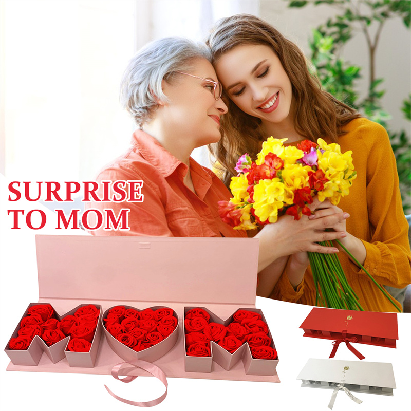Creative Mother's Day MOM Fillable Letter Shaped Empty Packaging Boxes Flower Presents Gifts Cardboard Box New