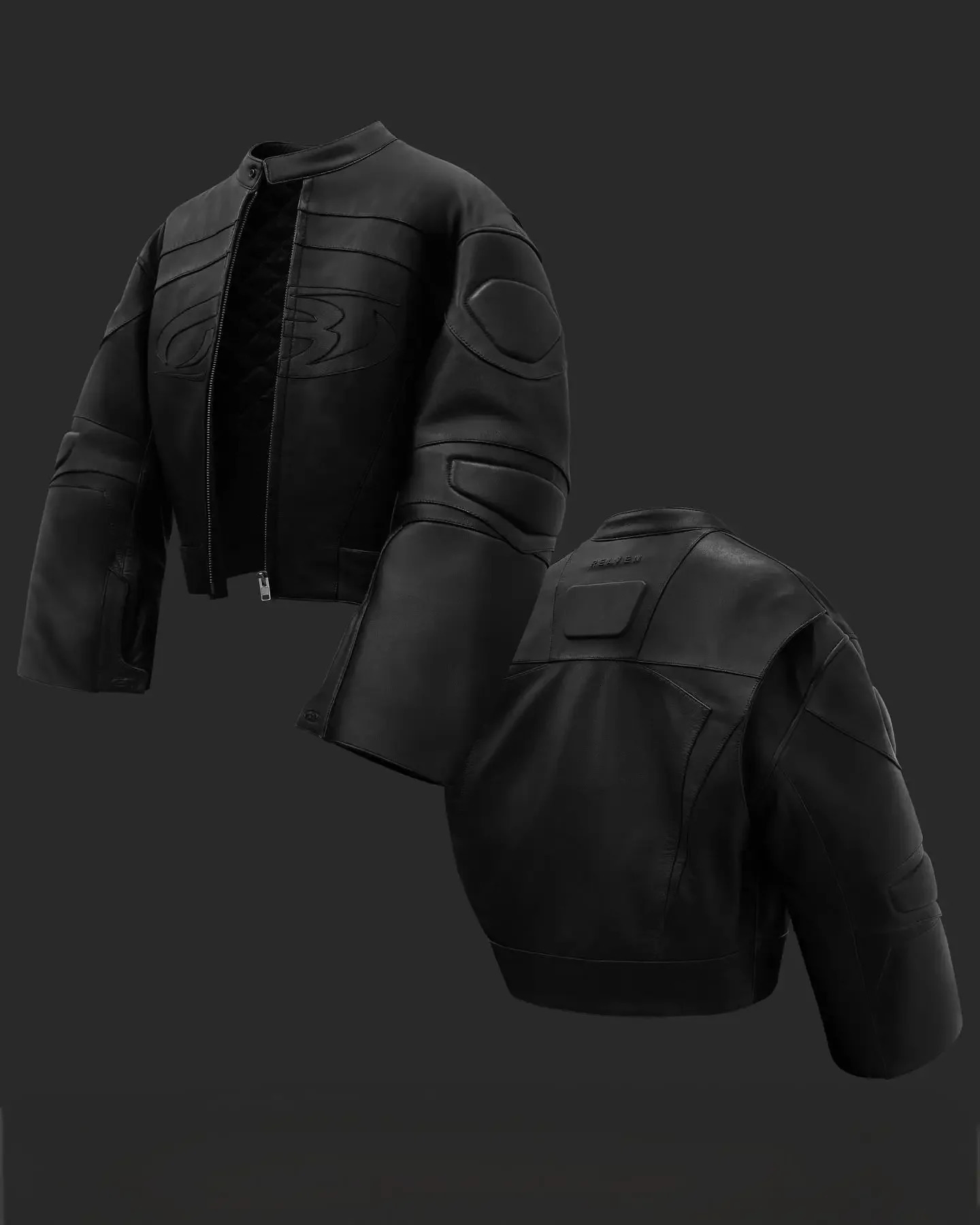 autumn and winter motorcycle leather jacket loose black embroidered zipper mens jacket windproof jacket casual Y2k mens clothing 241112