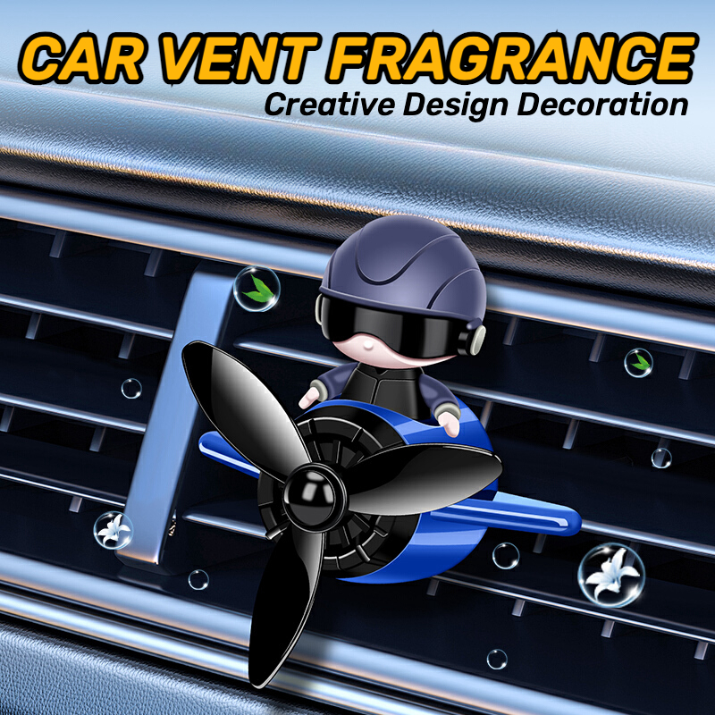 Car Styling Small Aircraft Air Vent Fragrance Rotating With AC Wind Car Interiors Decorations ddmysmile Remove Odor Car Air Freshener Smile