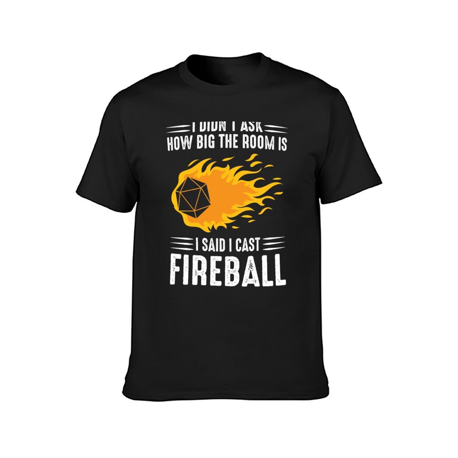 Fireball I Wizard Cast Sorcerer DM Gift TTRPG T-Shirt Tees Aesthetic Clothes Mens Big ddmysmile And Tall T Shirts Smile