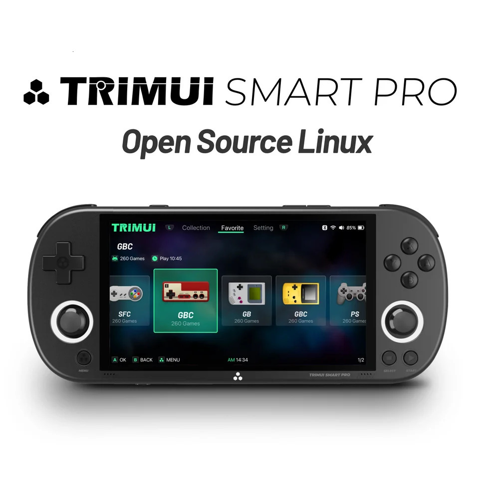 Trimui Smart Pro Handheld Game Console 4.96IPS Screen Linux System Joystick RGB Lighting Smartpro Retro Video Game Player Gift 241113