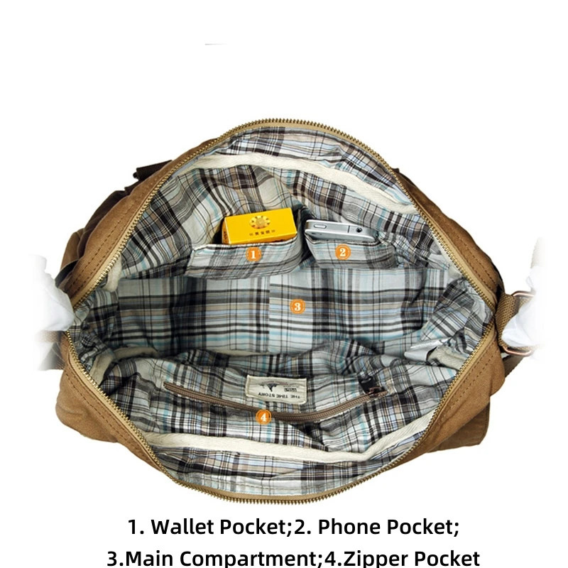 Casual Canvas Men Messenger Bags The Time Story Big Satchel Shoulder Male 156 inch Laptop Briefcase Travel School bag 241111