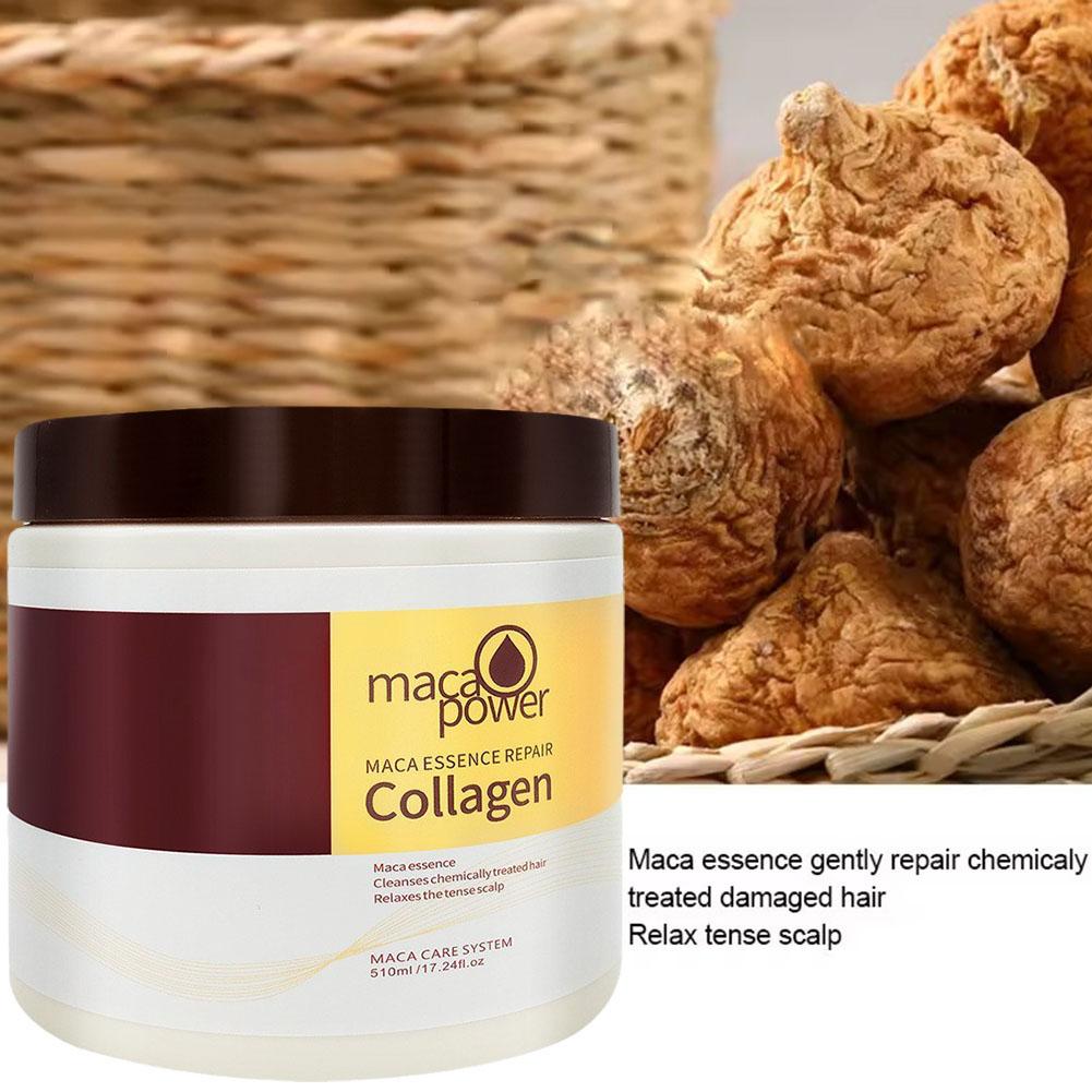 Collagen Hair Mask Repair Damage Dry Frizz Hair Keratin Treatment Soft Smoothing Shiny Deep Hair Moisturizing Curly Hair Care