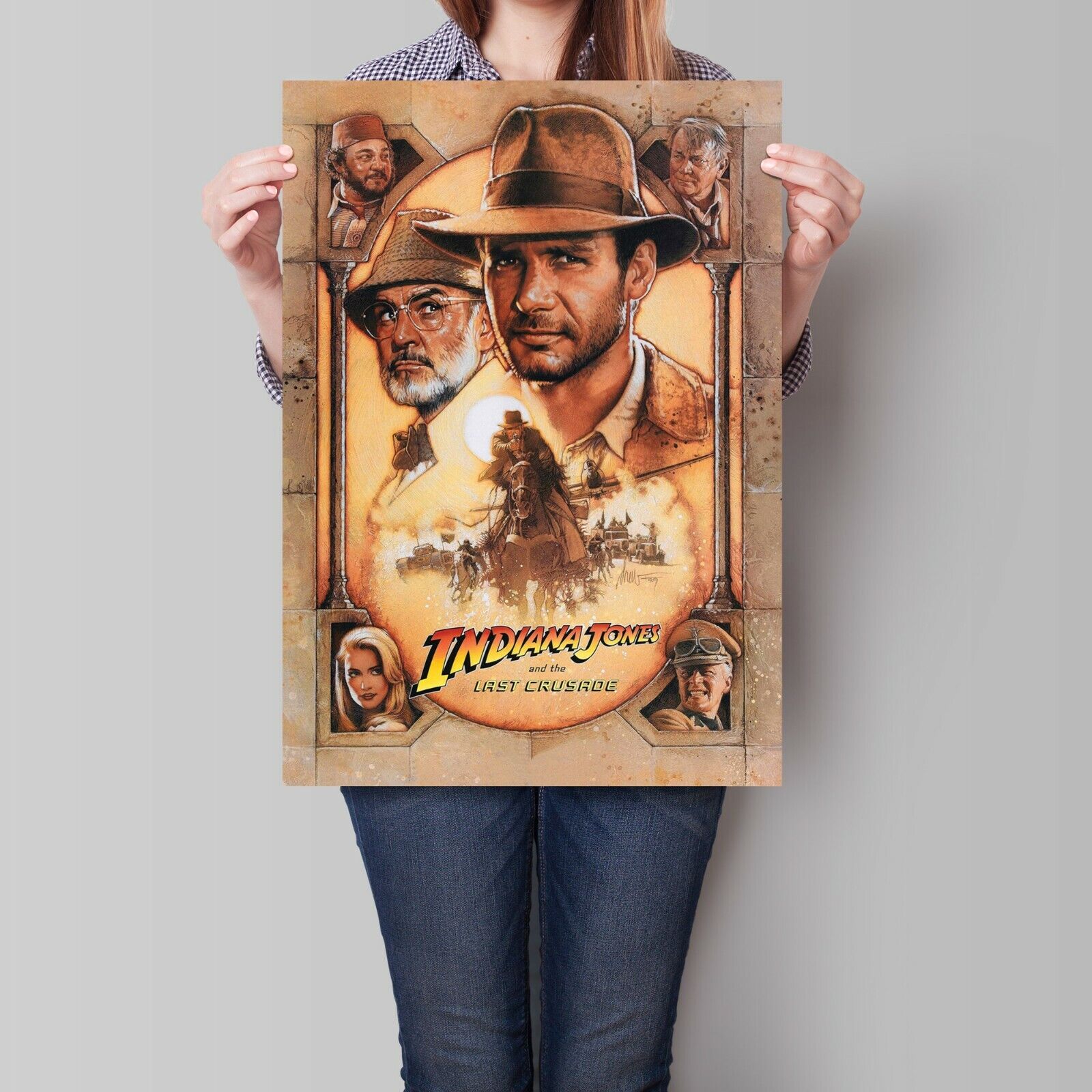 Indiana Jones and the Last Crusade Movie Art Film Print Silk Poster Home Wall Decor