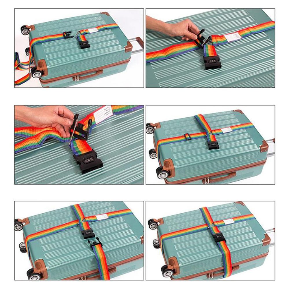 Lage Adjustable Buckle 1Pc Strap Anti-theft Lage Strap Bundling Belt Travel Suitcase Accessory Cross Strap Packing Belt smile