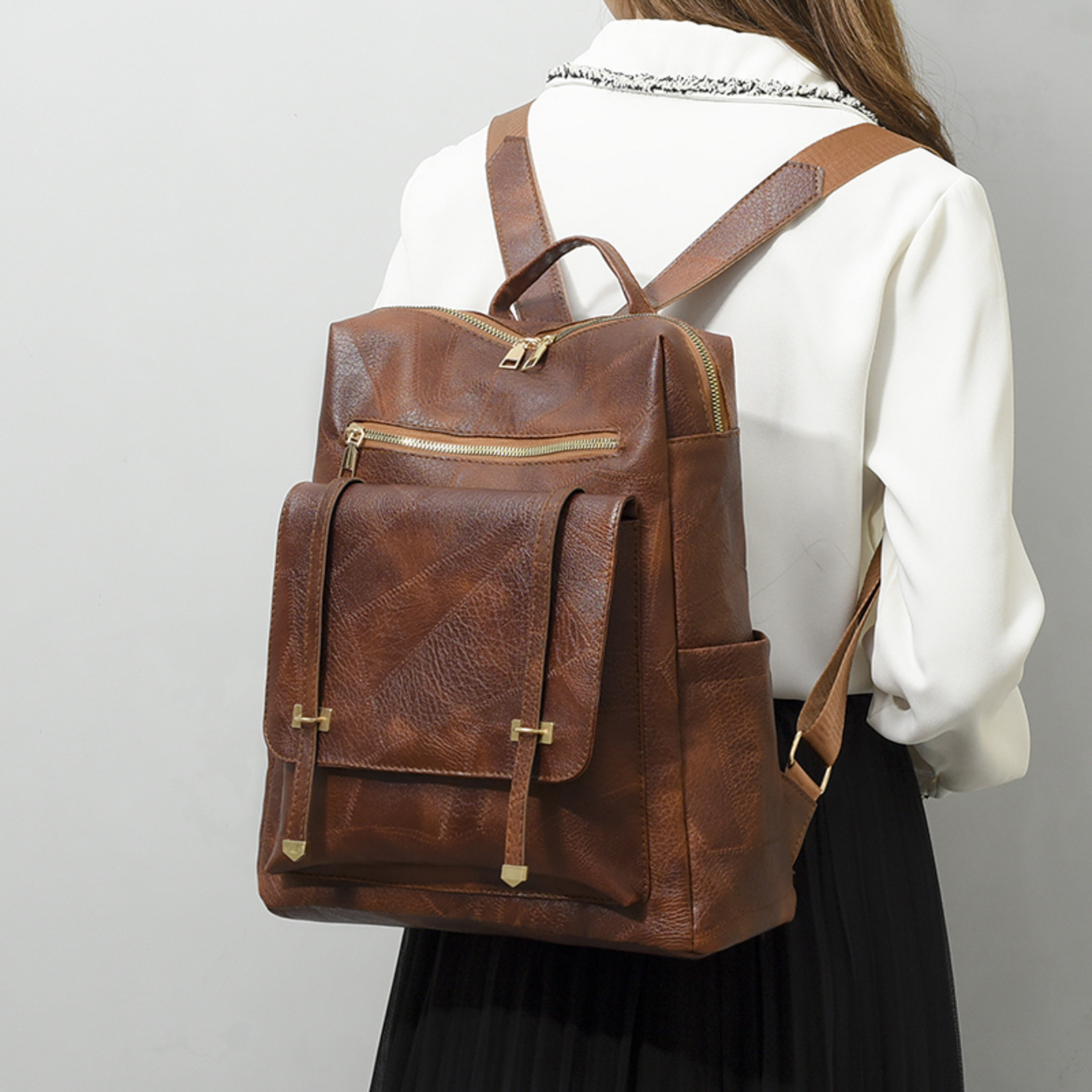 Leather Backpack Genuine Vintage Men Leather Bagpack Climbing Rucksack Male Large Hiking ddmysmile Ddmysmile Backpack Waterproof Travel Bags Woman Smi