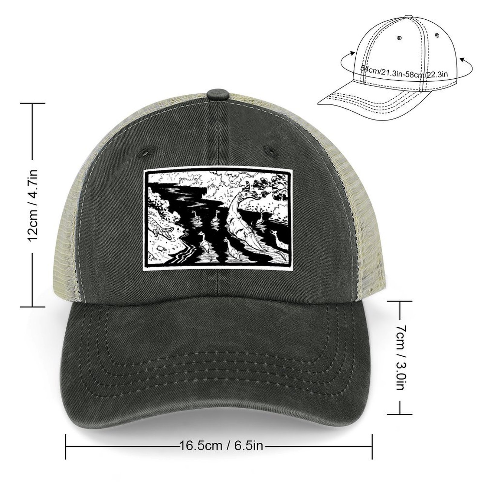 Crystal - 1 Inktober day Cowboy Hat Snapback Cap Visor western Hat fashionable Golf Women Men's smile - - -