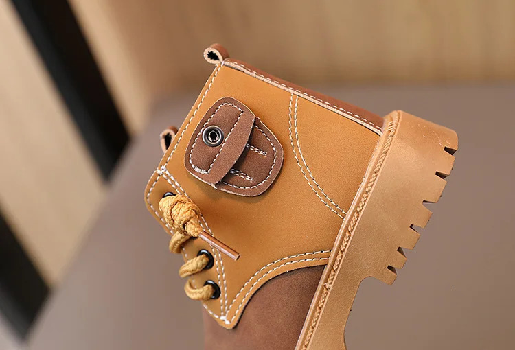 2024 Autumn Winter Baby Boots Toddler Fashion Ankle Kids Shoes Boys Girls Snow Children Soft Nonslip Short Boot 241112