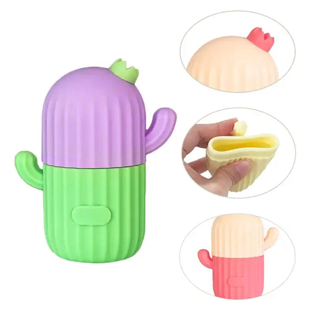 Ddmysmile Shaped Ice ddmysmile Cactus Silicone Cube Trays Beauty Lifting Ice Ball Face Massager Contouring Eye Roller Facial Treatments Reduce Acne Sm