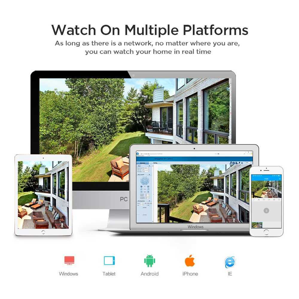 IP Cameras SriHome SH034 5MP PTZ IP Camera 2.4G+5G Human Detection Audio Security Video Surveillance Camera HDR Len Cam 24413