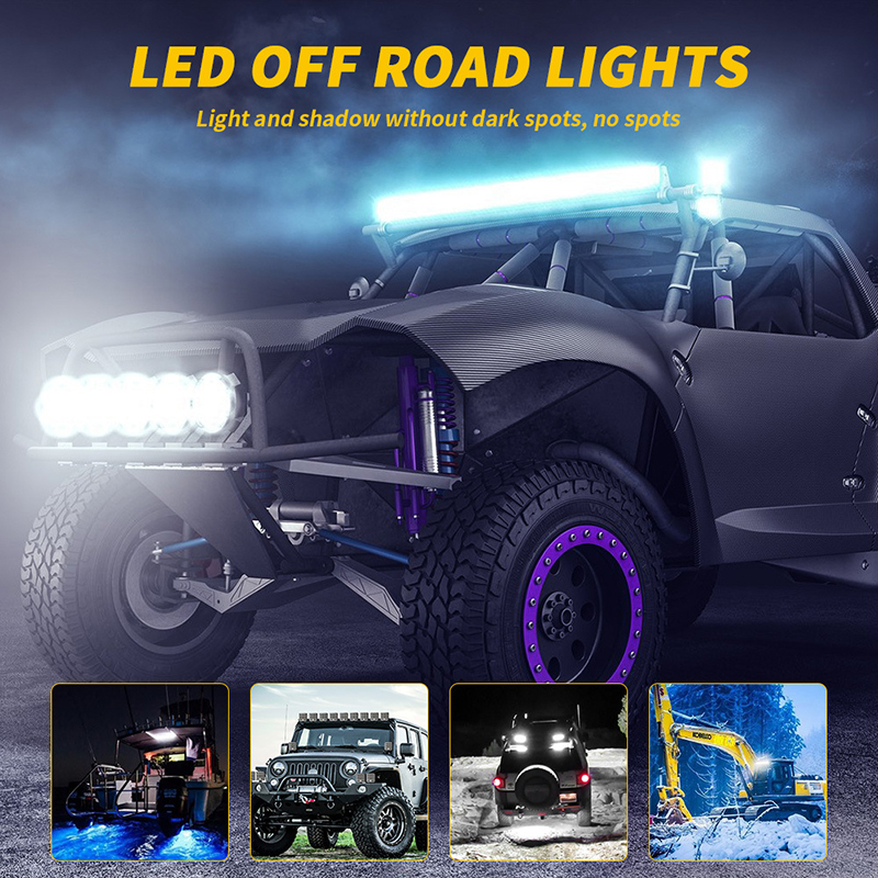 Working 1Pc Light Spotlight 12V 48W ddmysmile 16Led Abs+Led High Intensity Truck Off Road Tractor Waterproof Replacement Accessories Smile Abs+Led