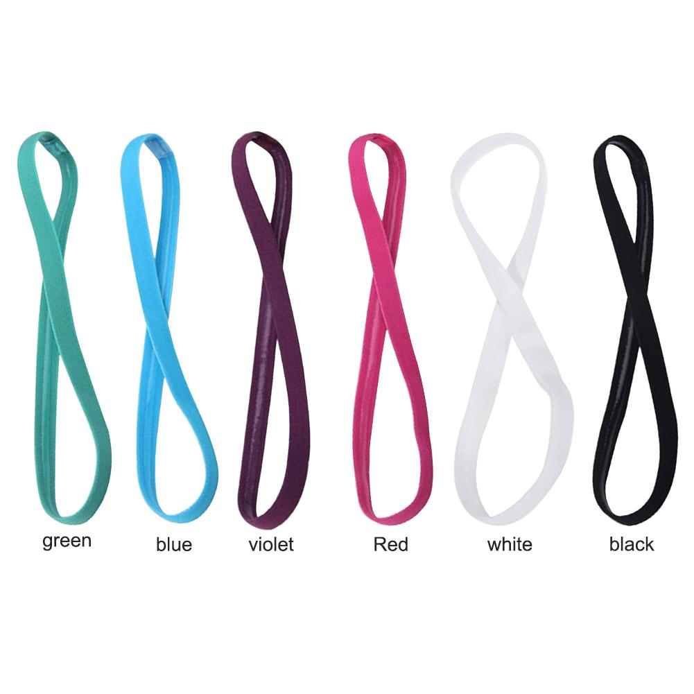 Elastic Candy Color Women Men Yoga Hair Bands Sport Headband Non-slip Running Elastic Rubber Sweatband Football Hair Accessories
