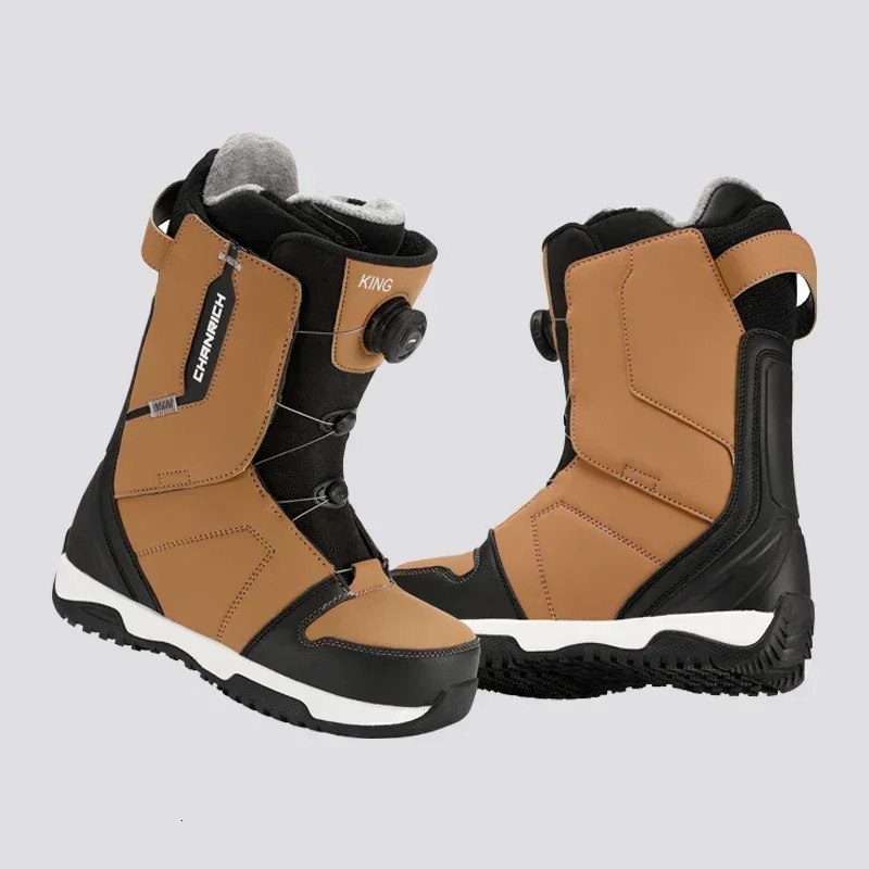 Adult 2025 Snow Boots Wire Buckle Models Fast Wear Snowboard Shoes Thermal Men Women Skiing Equipment Warm Anti Ski 241112