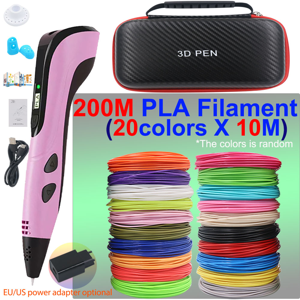 3D Printing Pen Drawing Pen With LCD Screen Compatible PLA Filament Toys Safe Paiting for Children DIY Christmas Birthday Gift