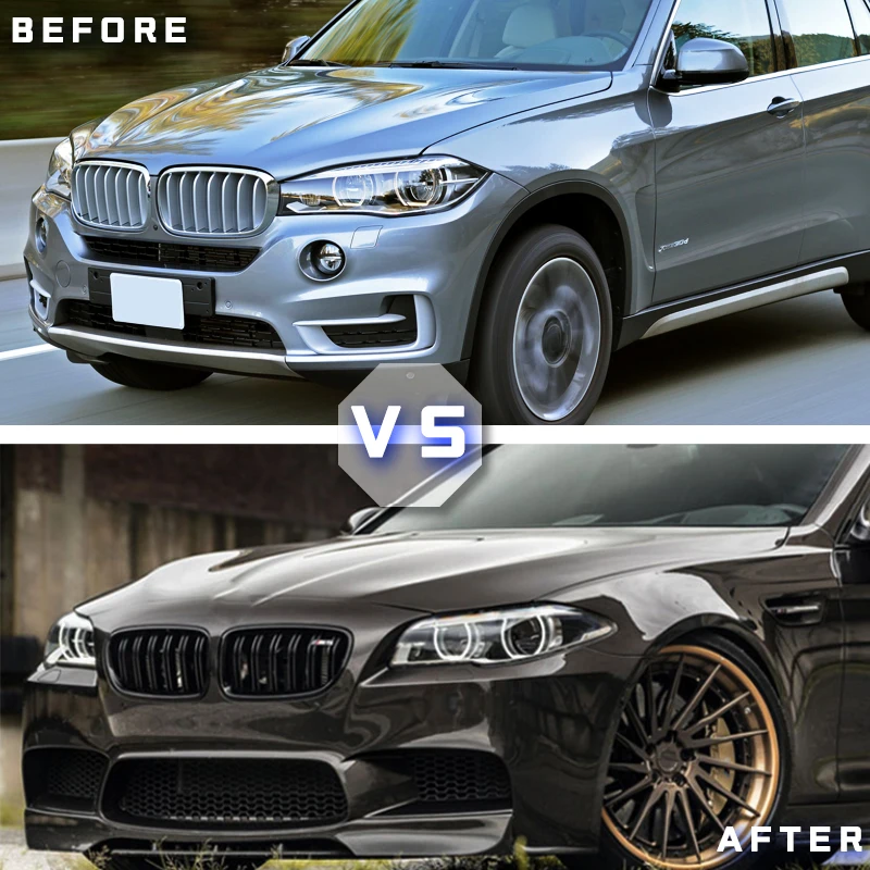 For 5 Series F10 F11 F18 520 523 525 520d 530d 540i Car Front Grille Kidney Racing Grill Gloss Black 10-17