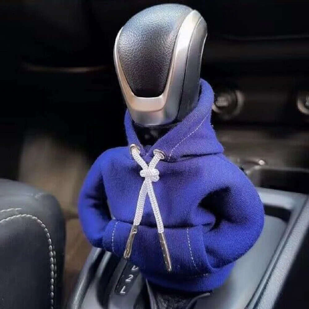 New Hoodie Fashion Sweatshirt Car Shift Knob Decor Manual Gear Handle Collars Change Lever Cover