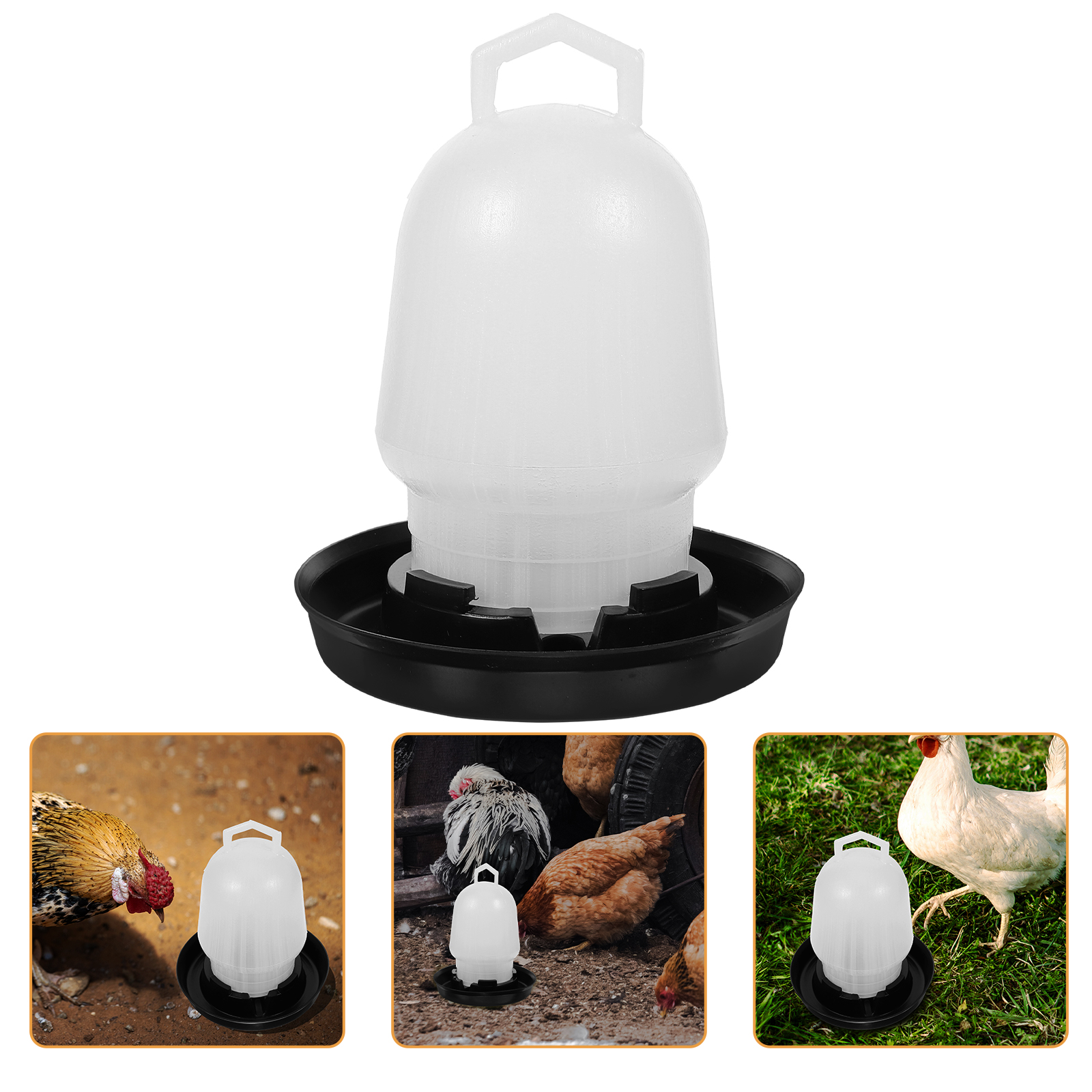 Automatic Chicken Waterer Cups Watering Holder Dispenser Poultry Feeder Goblets