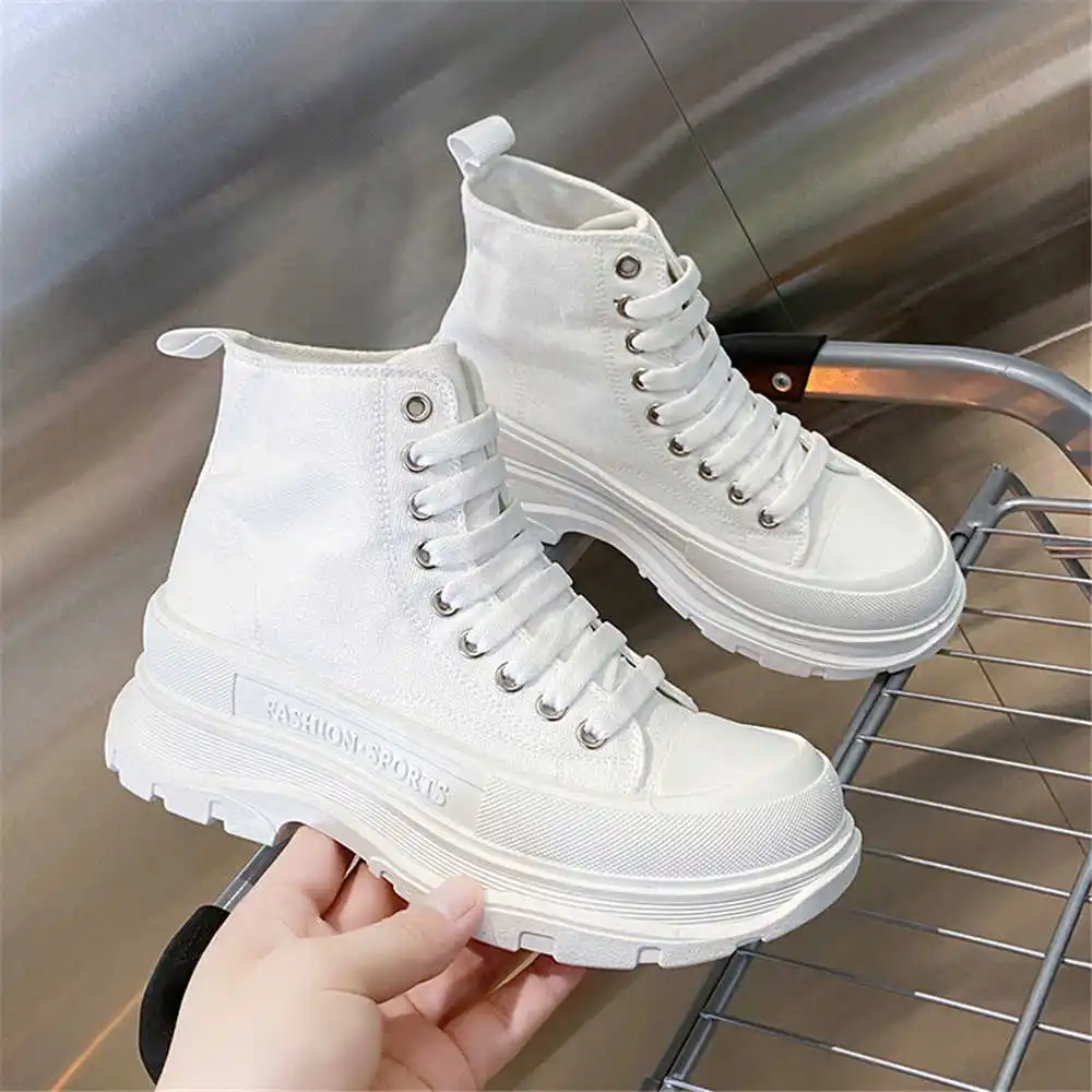 Thick-heeled Hightops Sneakers Boots New Summer Sneakers Shoes White High Top Sneakers Women Sport Retro Sneacker Shows