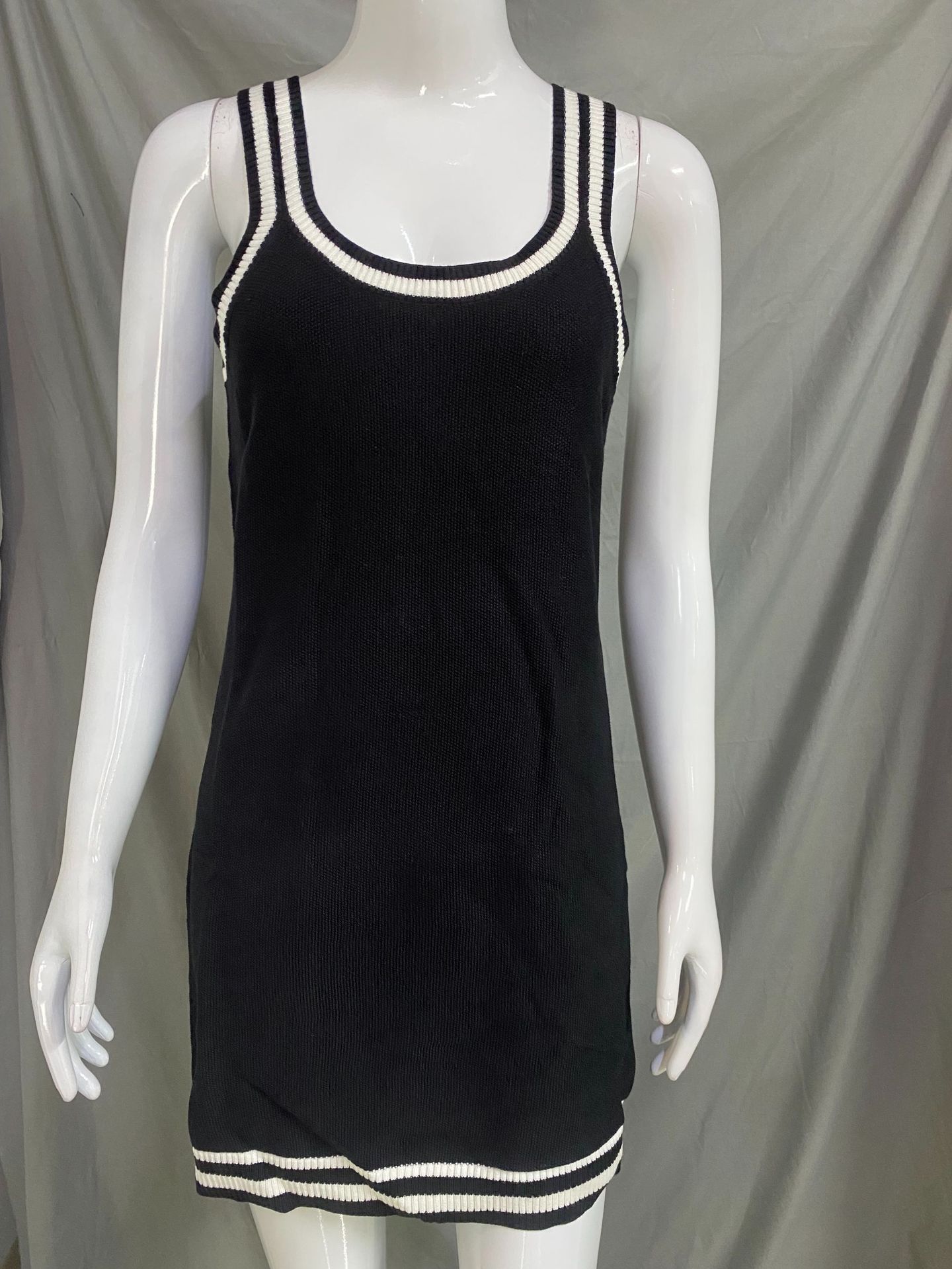 Casual Dresses Women's Summer Fashion Tennis Club Sweater Knit Dress Shortsleeve
