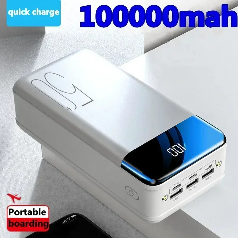 Whigh-quality 100%genuine Fast Charging100000mah/98000mahpower Banklargecapacity Mobilepower Universal 5v2.1a Fastcharging