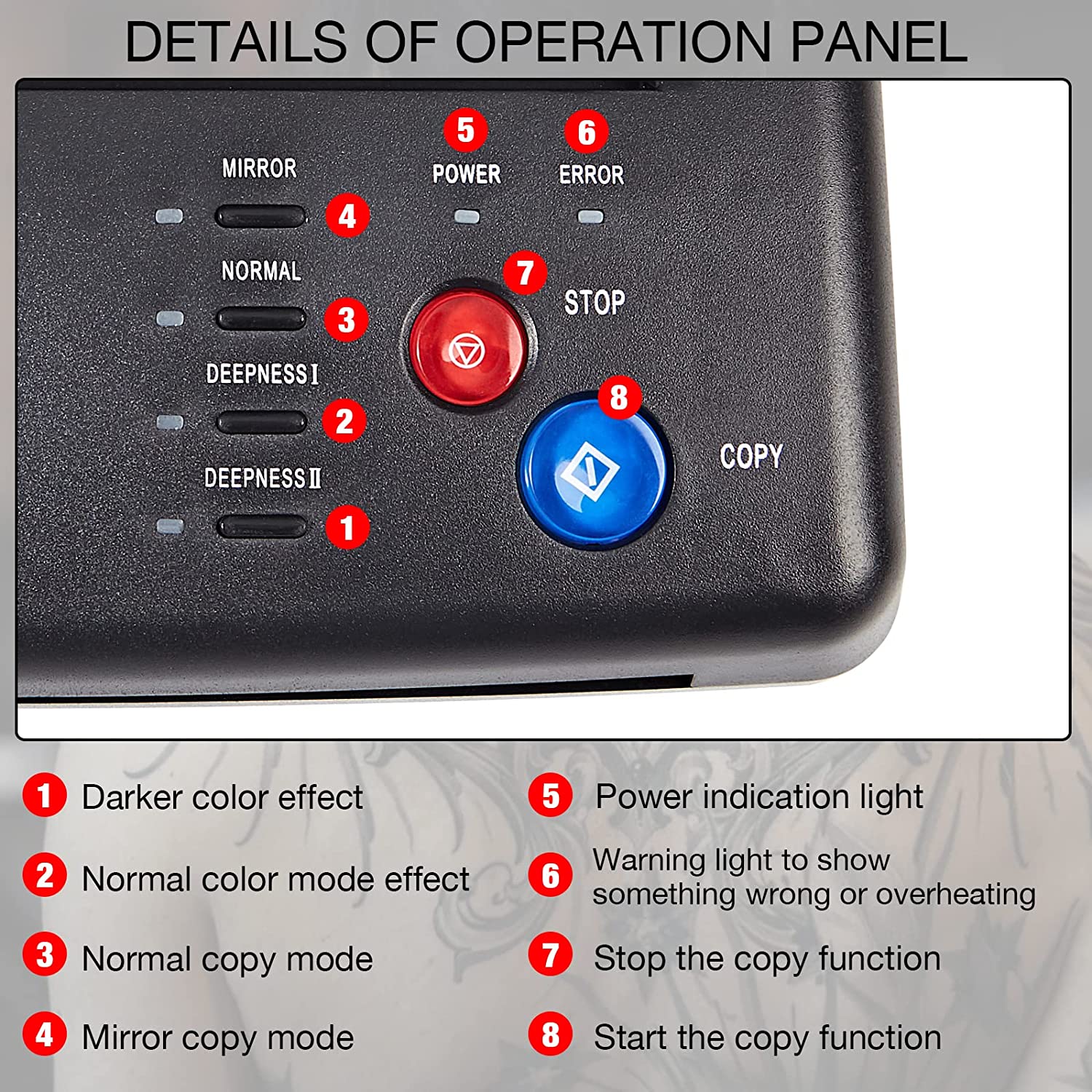 Black Tattoo Stencil Transfer Machine Printer Thermal Copier Tattoo Transfer Printer for Tattoo Transfer Paper