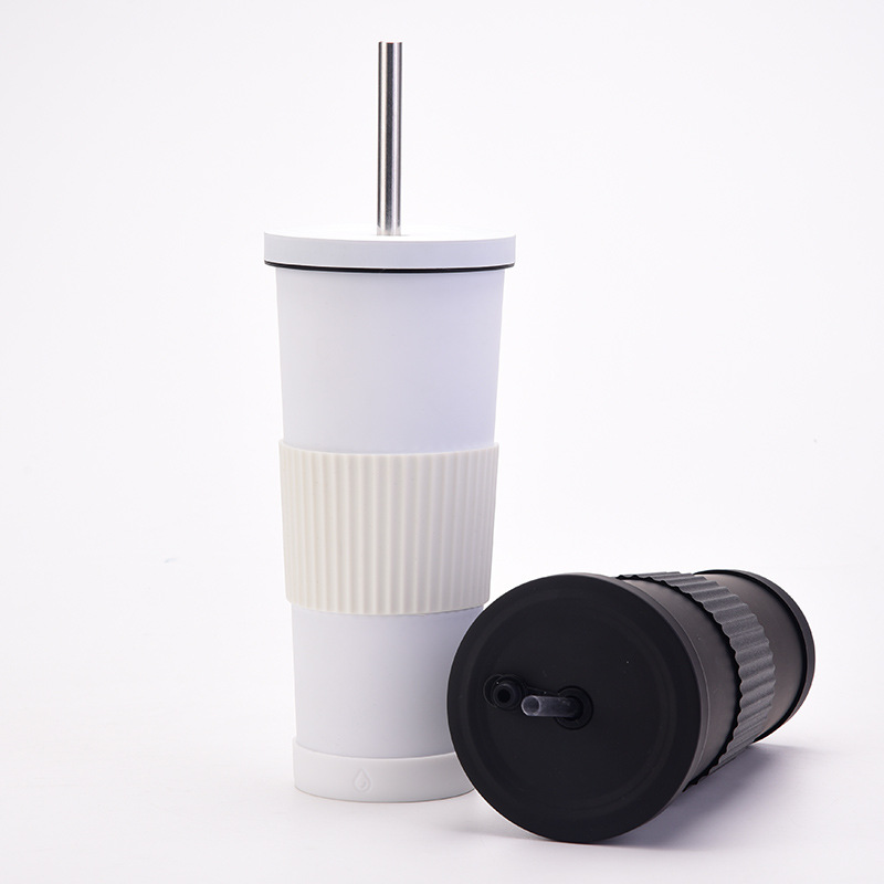 830ml Stainless Steel Vacuum Thermal Mug Insulated Tumbler with Lid and Straw Coffee Tumbler Cold Cup Double Wall Coffee Cup BPA Free Ya703