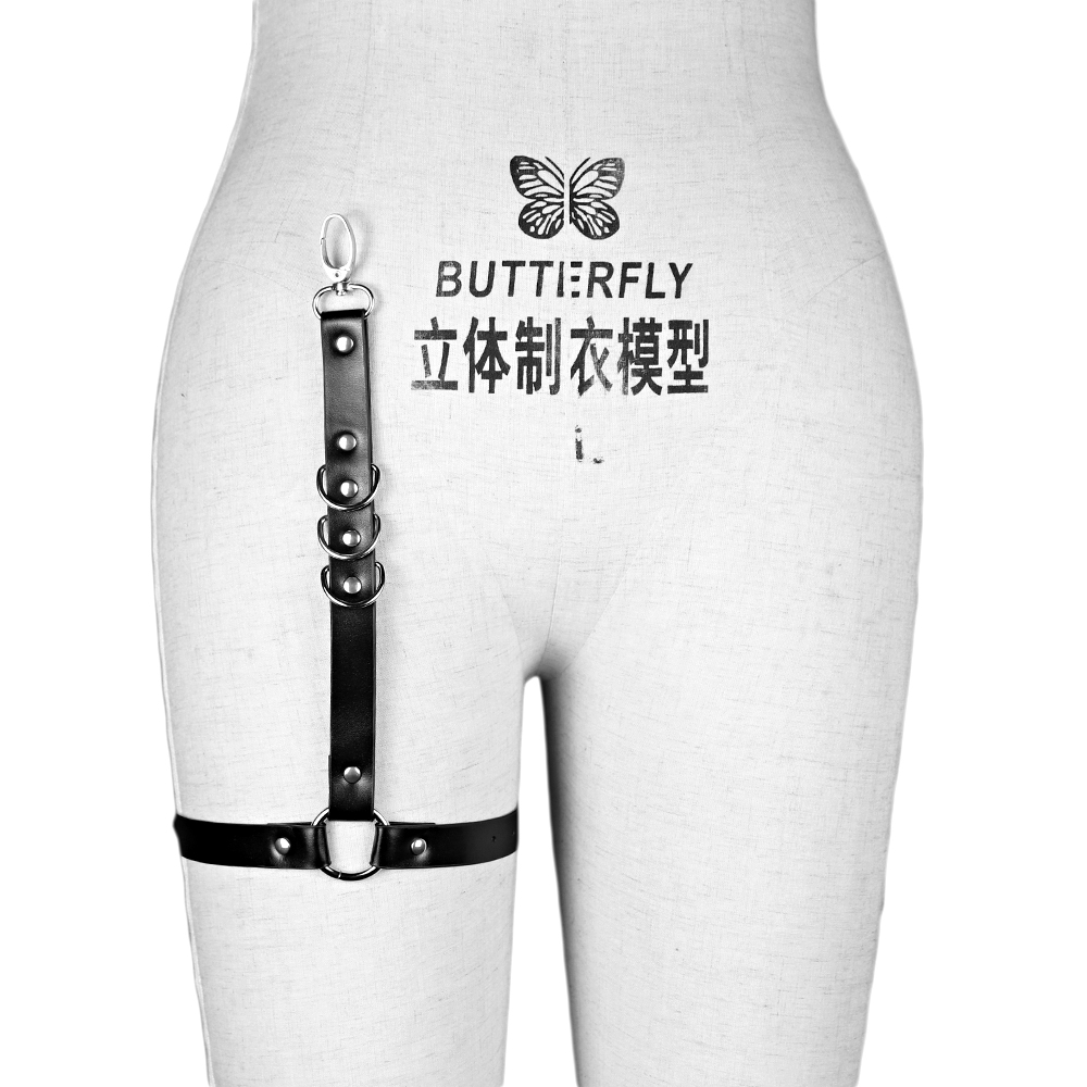 Punk Rock Street 2024 Handcrafted Leather Garters Belt Waist Chain Thigh High Suspenders Straps For Shorts ddmysmile Jeans Body Jewelry Smile