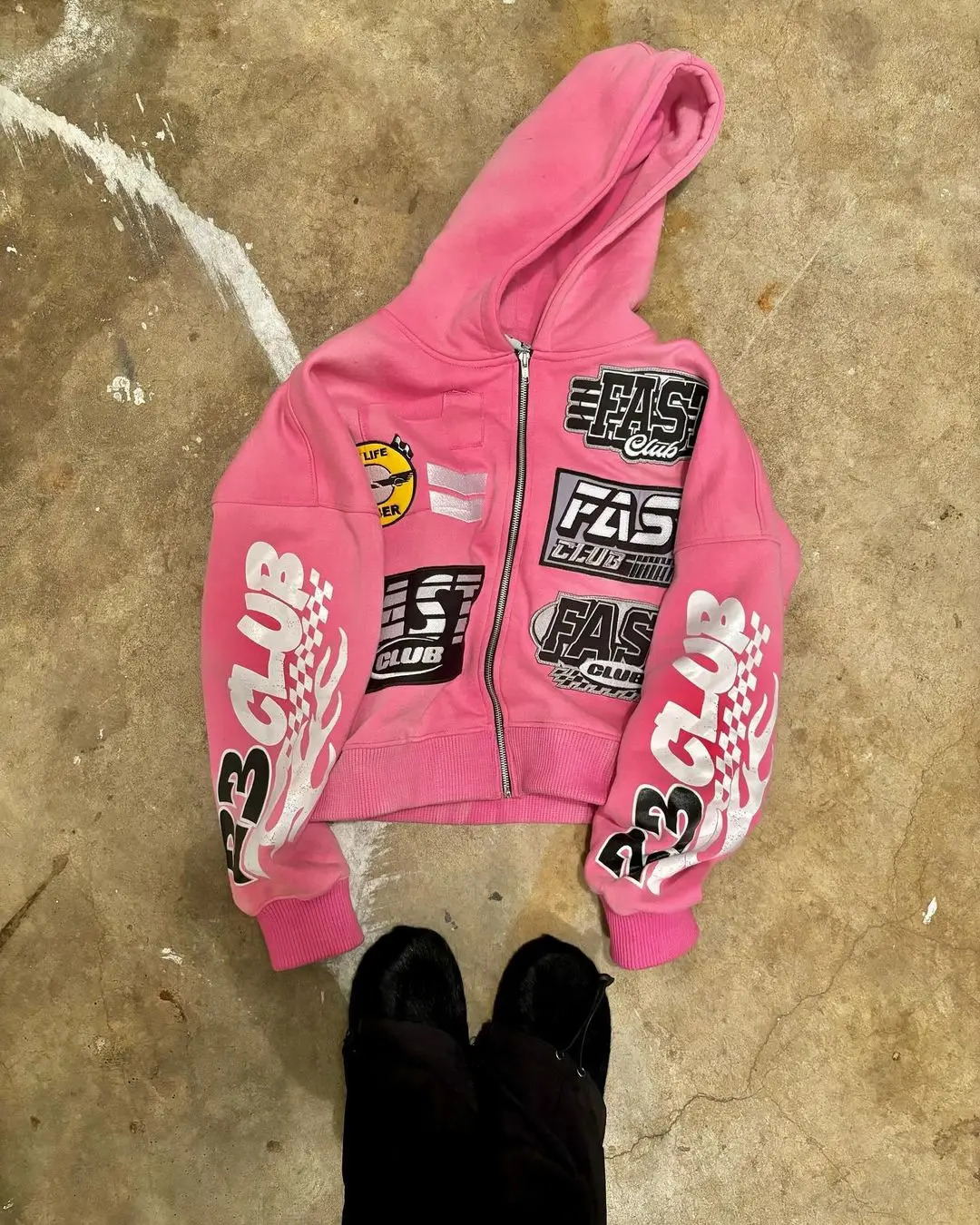 High Street Clothing mens letter printed hooded sweatshirt Y2k autumn/winter retro Harajuku couple loose sweatshirt 241112