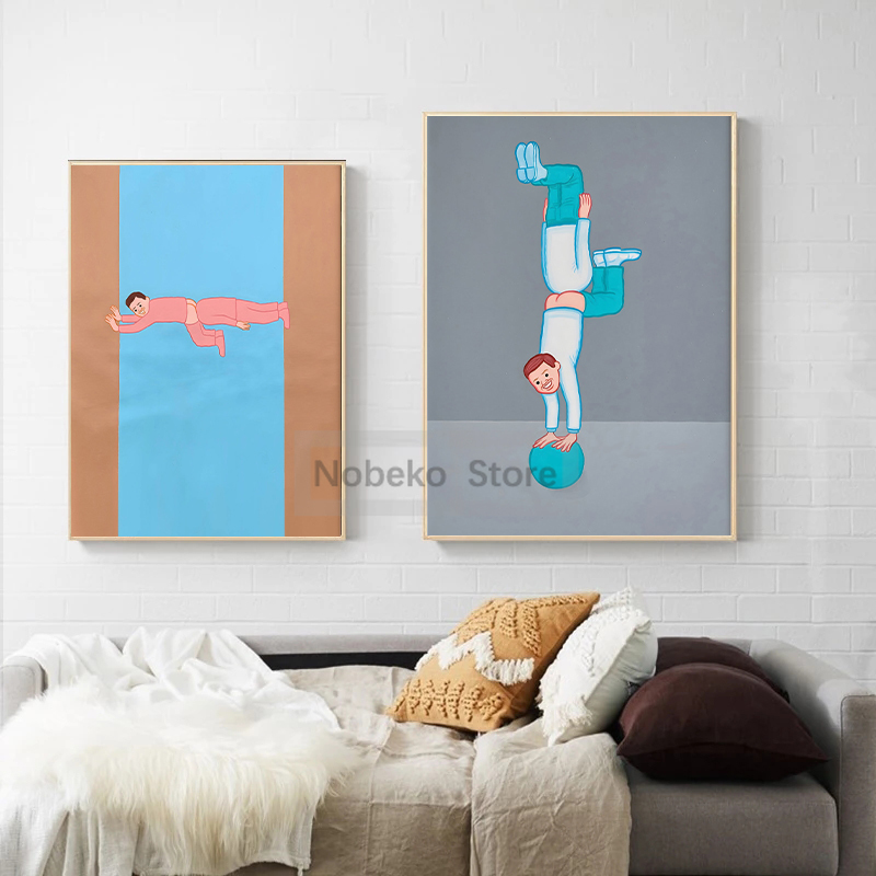 Abstract Funny Joan Cornella Irony Painting Contemporary Humorou Poster Prints Canvas Painting Wall Art Pictures Home Room Decor
