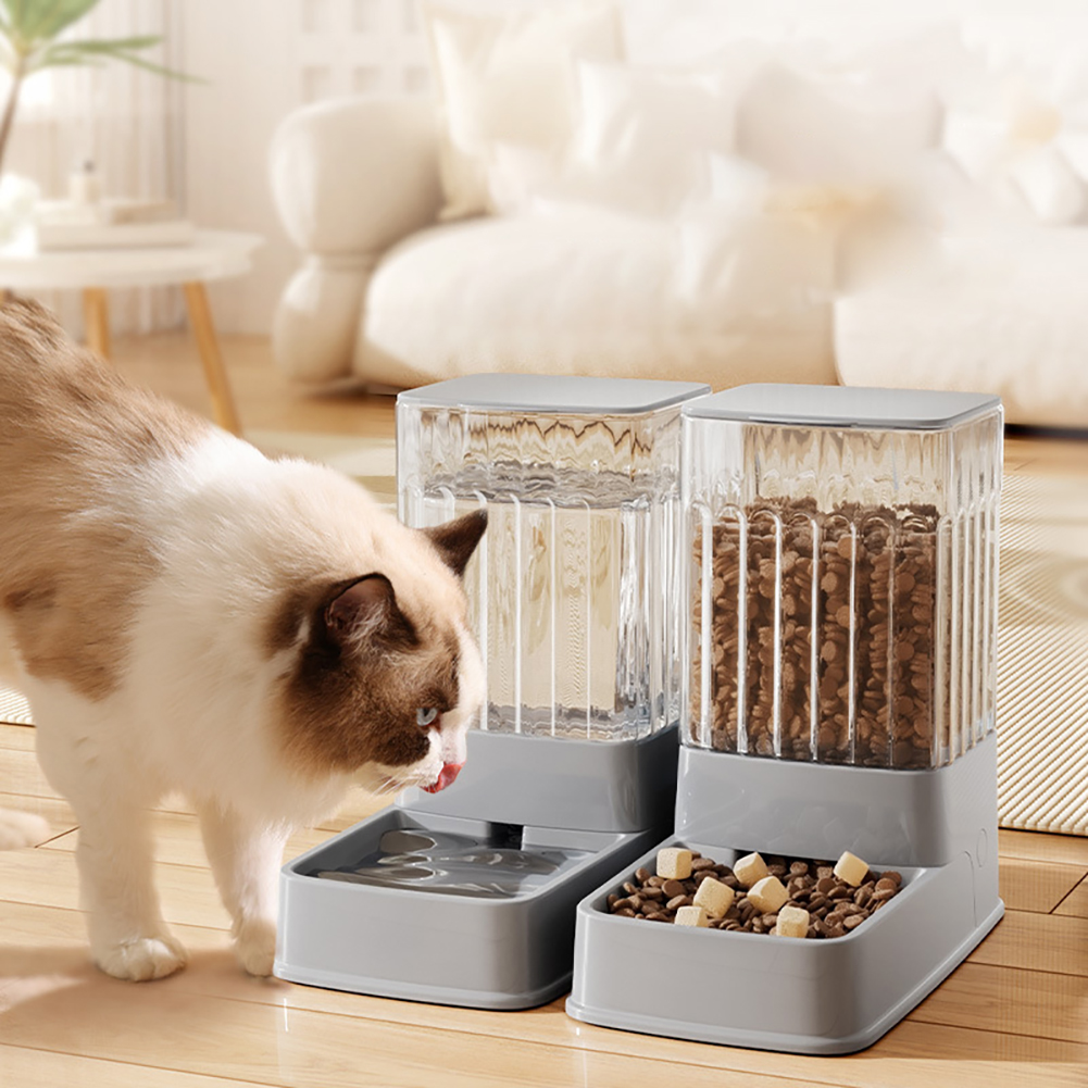 Automatic Pet Food Feeder And Water Dispenser 3.5L Large Capacity Gravity Food Feeder Waterer With For Small Medium Dog Cat