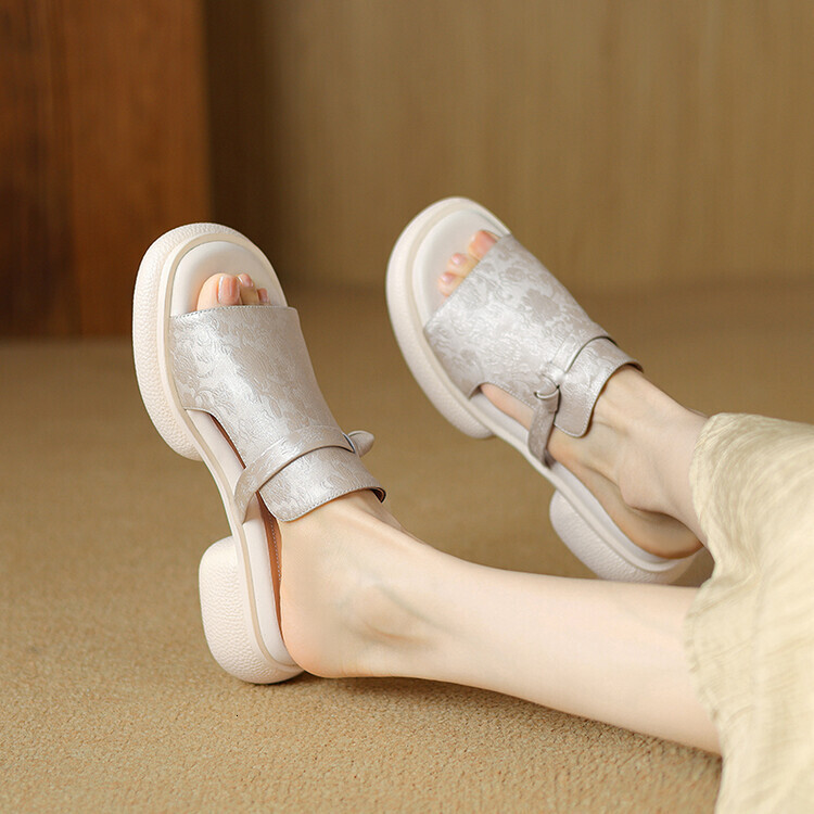 China Chic Style Open Toe Thick Soled Sandals For Women Wearing Flip Flops In The Summer Of New Chinese Muffin Slippers Ddmysheep Ddmysheep ddmythur