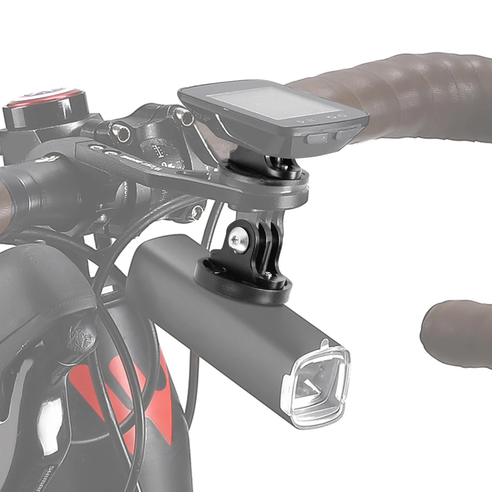 Bicycle Camera Light Mount Cycling Front Light Bracket Camera Stand Bike Computer Holder Adapter Aluminum Alloy for Garmin GOPRO