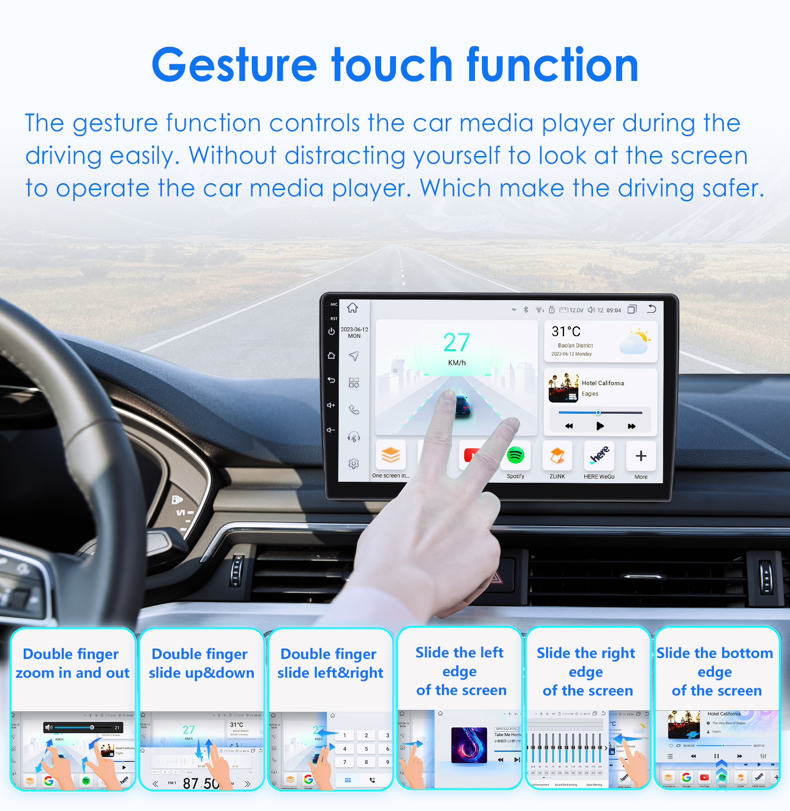 9'' DSP AI Android 12 Car Radio Multimedia Video Player For FIAT 500 Abarth 2007-2015 GPS Navi Autoradio Carplay 4G RDS DAB WIFI