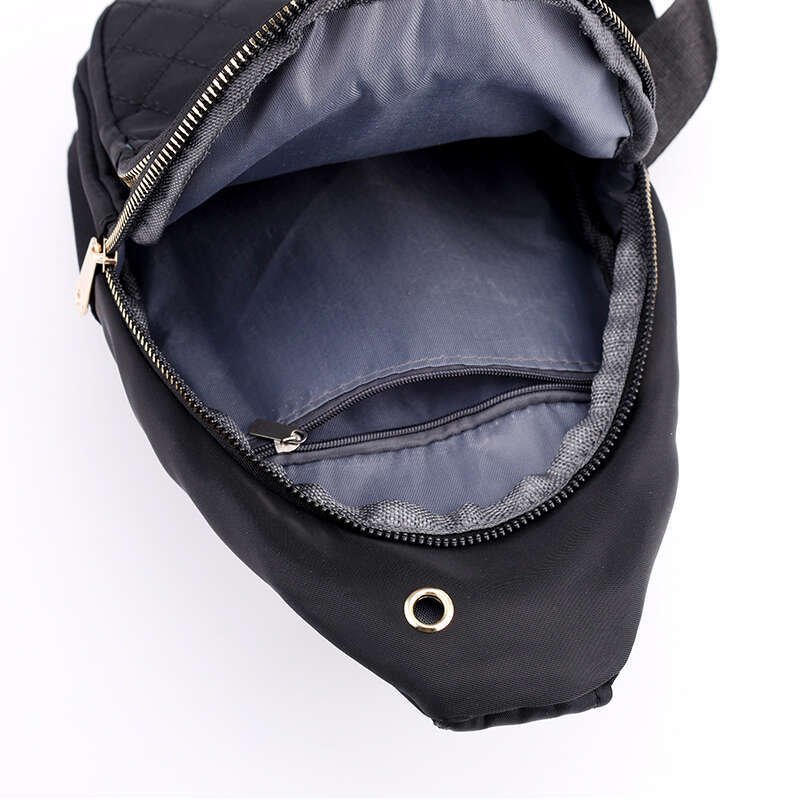 New breast casual fashion all nylon fabric lightweight crossbody bag women's backpack small single shoulder chest ba