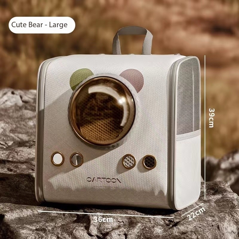 Designer bag Luxury bag Pet Backpack Out Portable Pet Bag Outdoor Transparent Cat Bag Teddy Boomerang Dog Backpack Cat Bag Large Capacity Side Opening