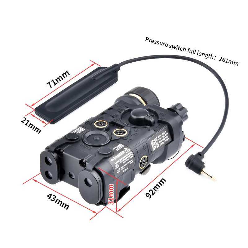 WADSN tactical NGAL red green blue infrared laser nylon flashlight D strobe air gun reconnaissance weapon light 20mm track laser hunting sight W241112