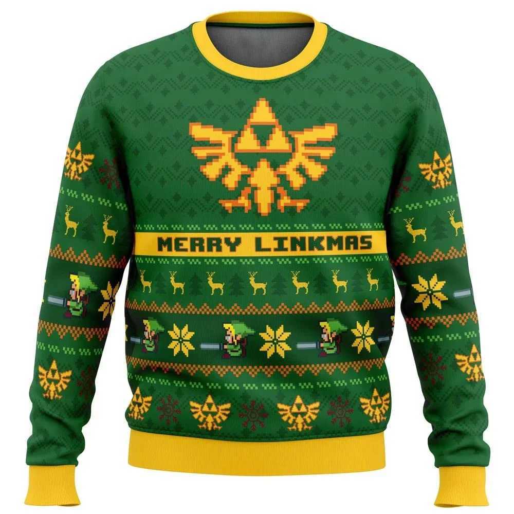 Majoras Mask Seamless Pattern Legend Of Zelda Ugly Christmas Sweater Gift Santa Claus Pullover Men 3D Sweatshirt And Top Autumn LX241113