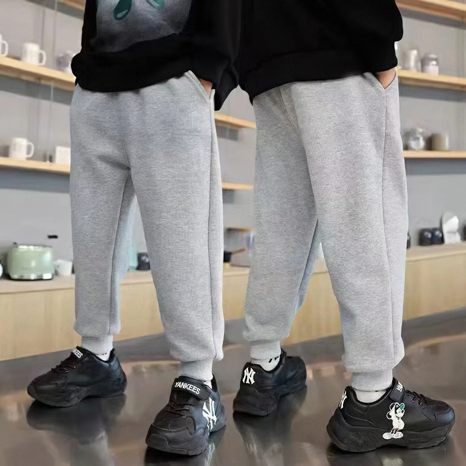 Children's Pants Spring and Autumn New Product Solid Color Boys' Polyester Thin Street Outdoor Sports Pants